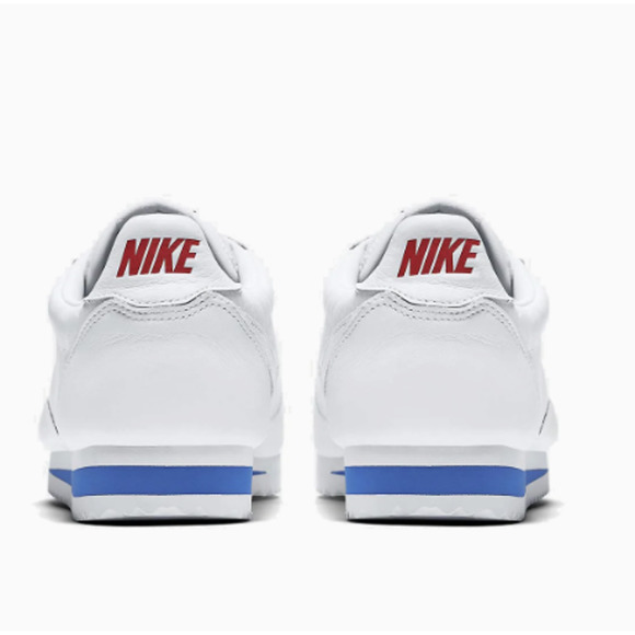 Nike Classic Cortez Premium Leather \'No Swoosh\' | White Red Blue | Men\'s SZ 8.5 main image 6